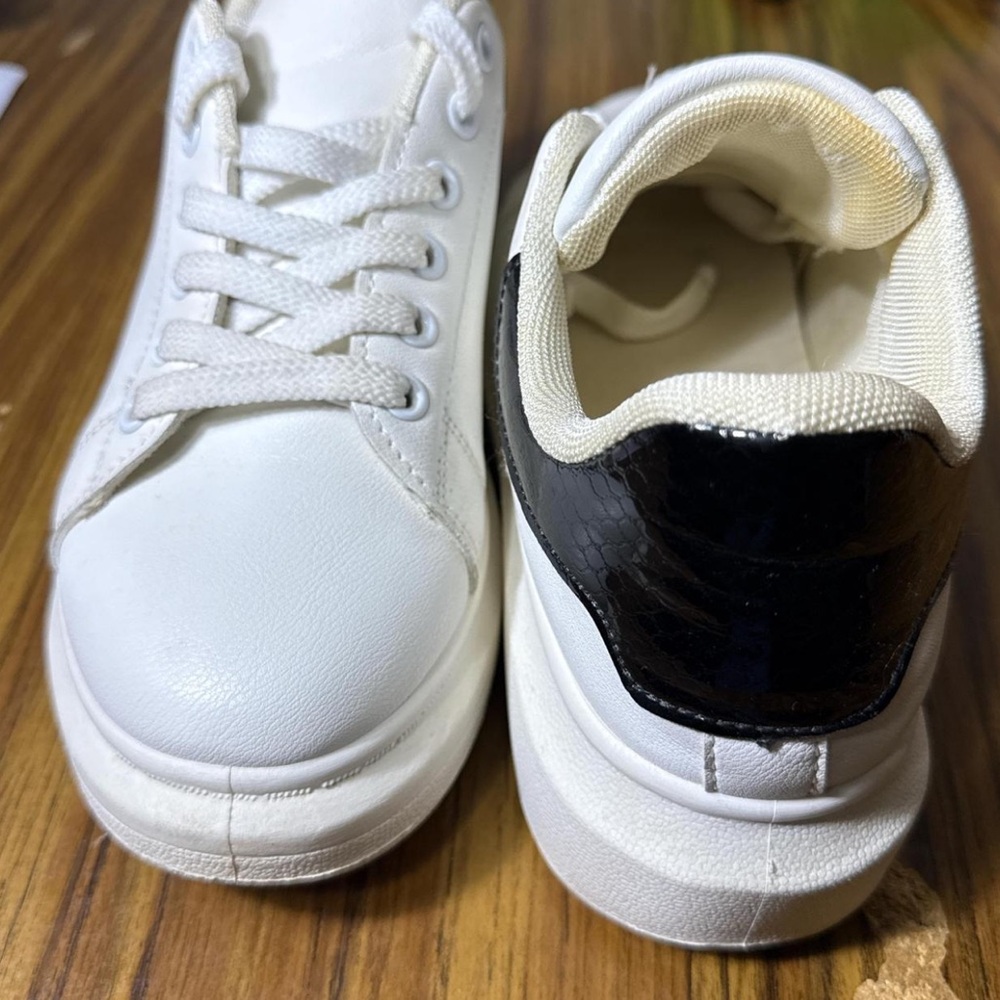 Stylish White and Black sneakers